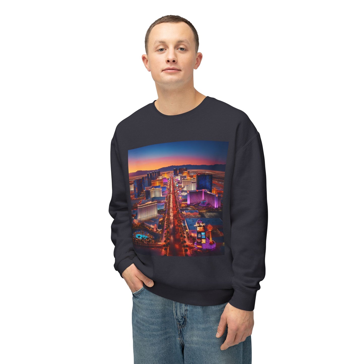 Everybody Loves Las Vegas Fun & Vibrant City Shirt ~ Uni Sex Crew Nexk Sweat Shirt