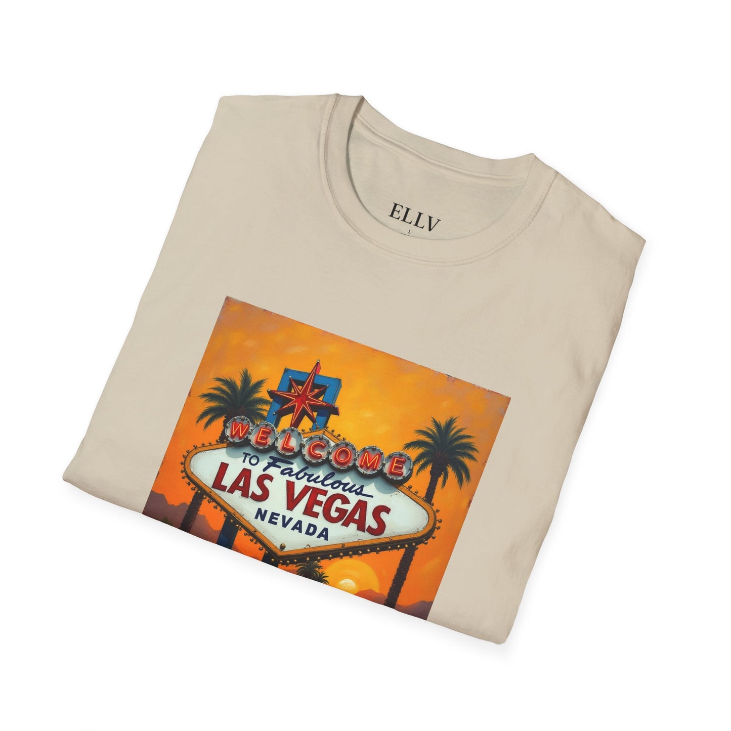 Colorful Welcome to Las Vegas Sign Sunset T