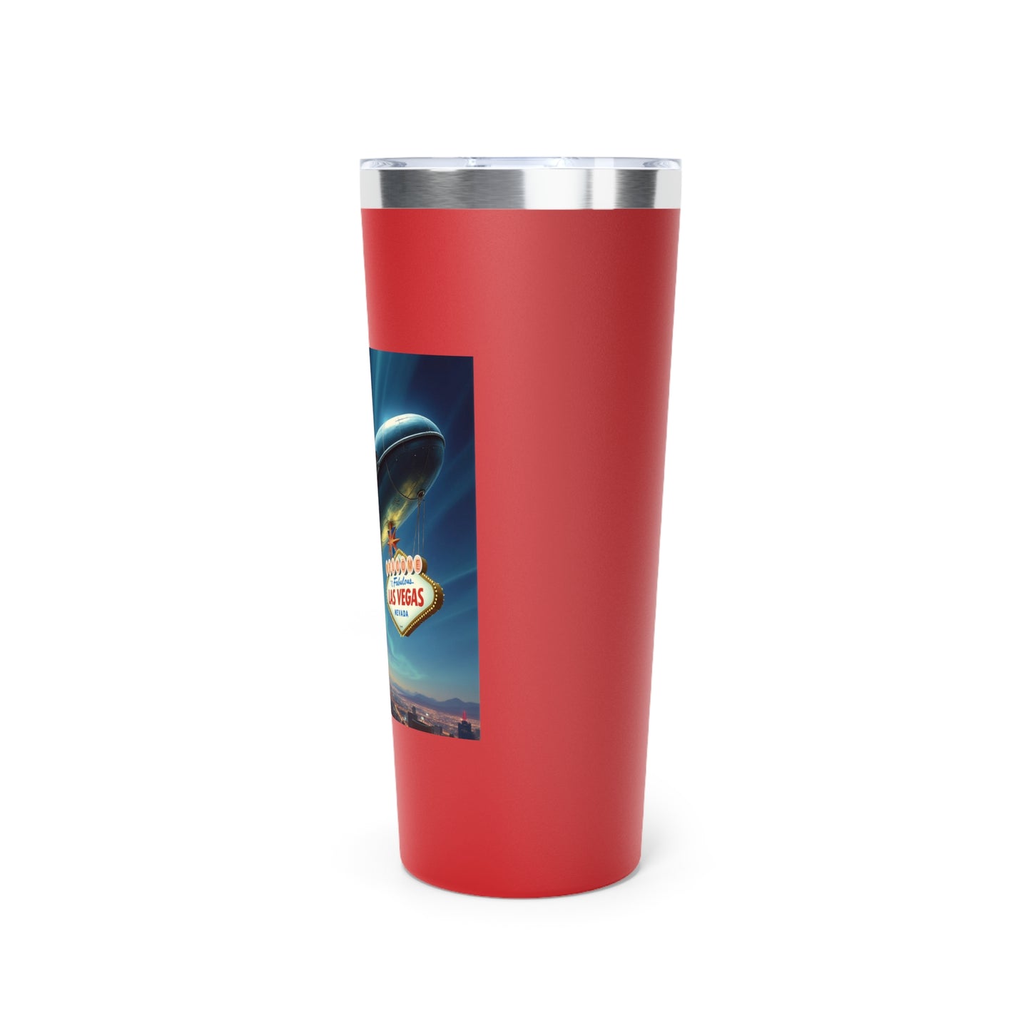 Aliens are Stealing the Welcome to Las Vegas Sign! Travel Mug a MUST HAVE for your next Trip To Vegas! 22oz Copper Insulated Travel Mug