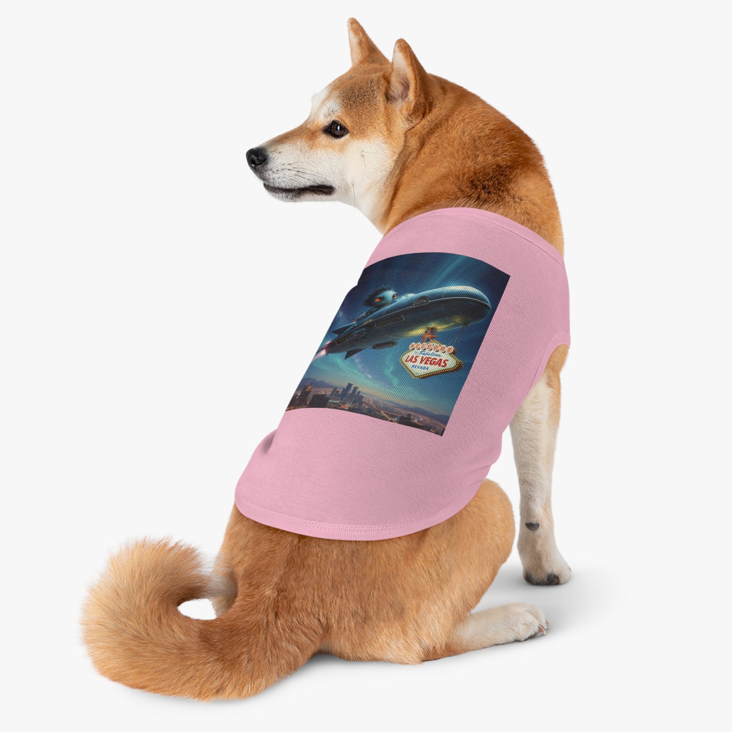 Aliens are Stealing the Welcome to Las Vegas SIgn! Pet Tank Top - Fun & Trendy Dog Apparel