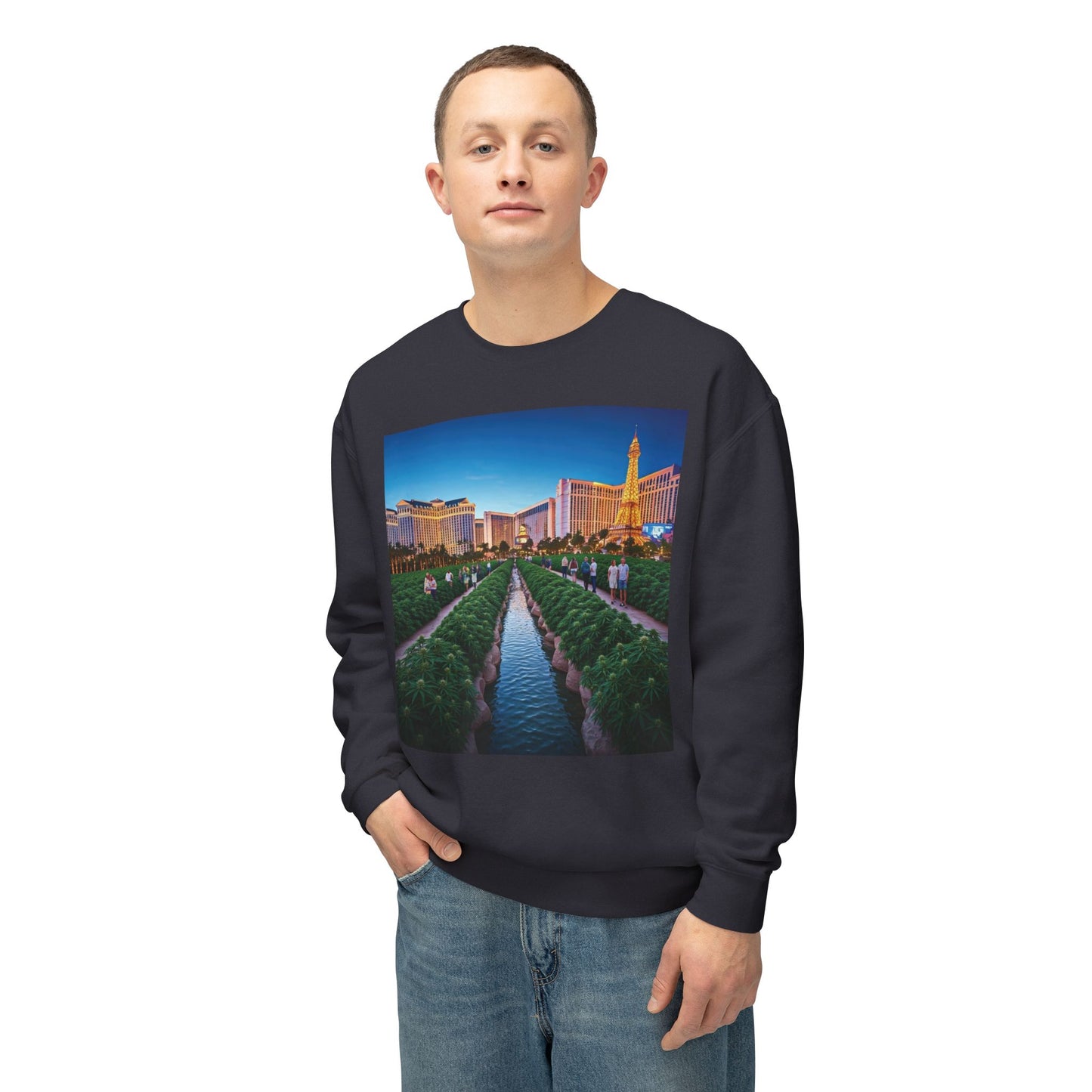 ELLV 420 takes over the Las Vegas Strip ~ Uni Sex Crew Neck Sweat Shirt