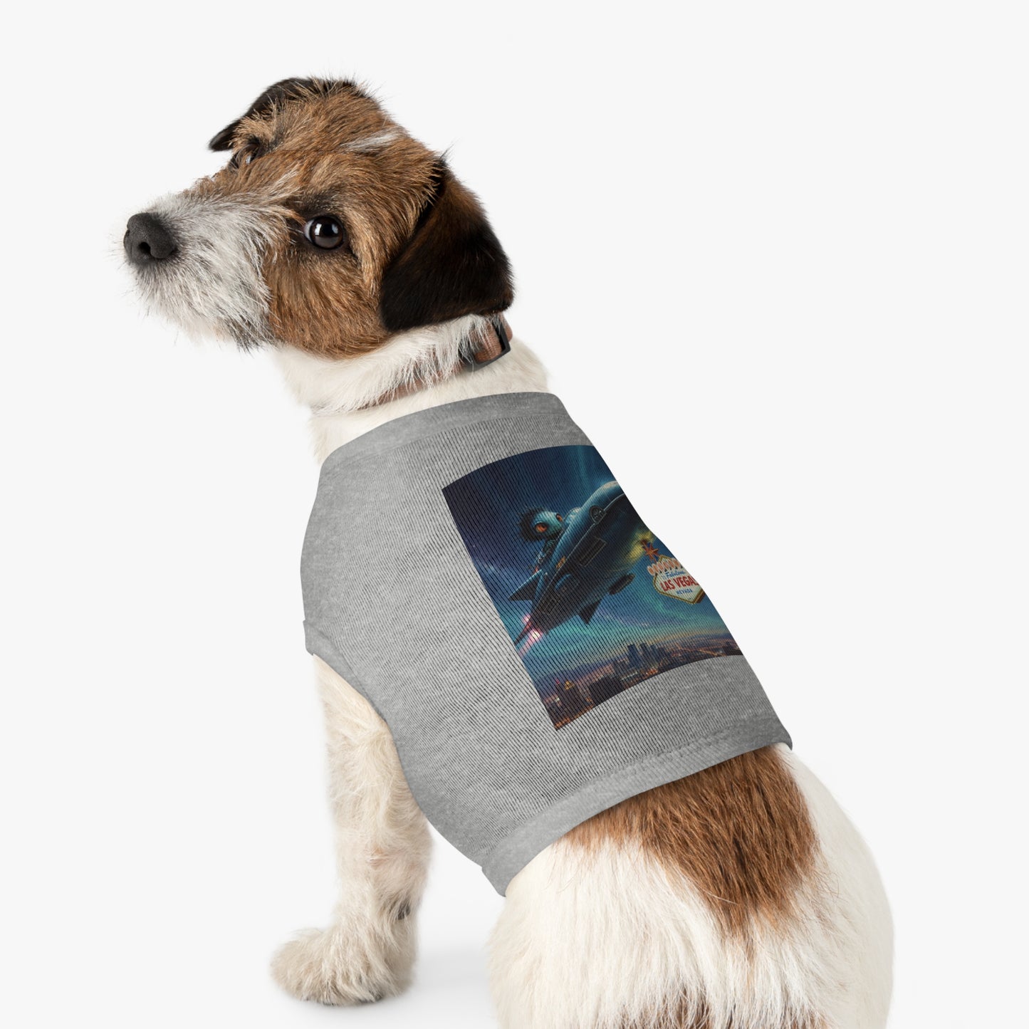 Aliens are Stealing the Welcome to Las Vegas SIgn! Pet Tank Top - Fun & Trendy Dog Apparel