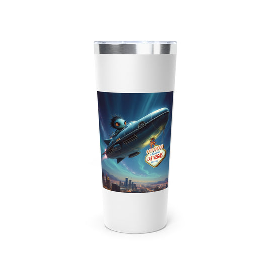 Aliens are Stealing the Welcome to Las Vegas Sign! Travel Mug a MUST HAVE for your next Trip To Vegas! 22oz Copper Insulated Travel Mug