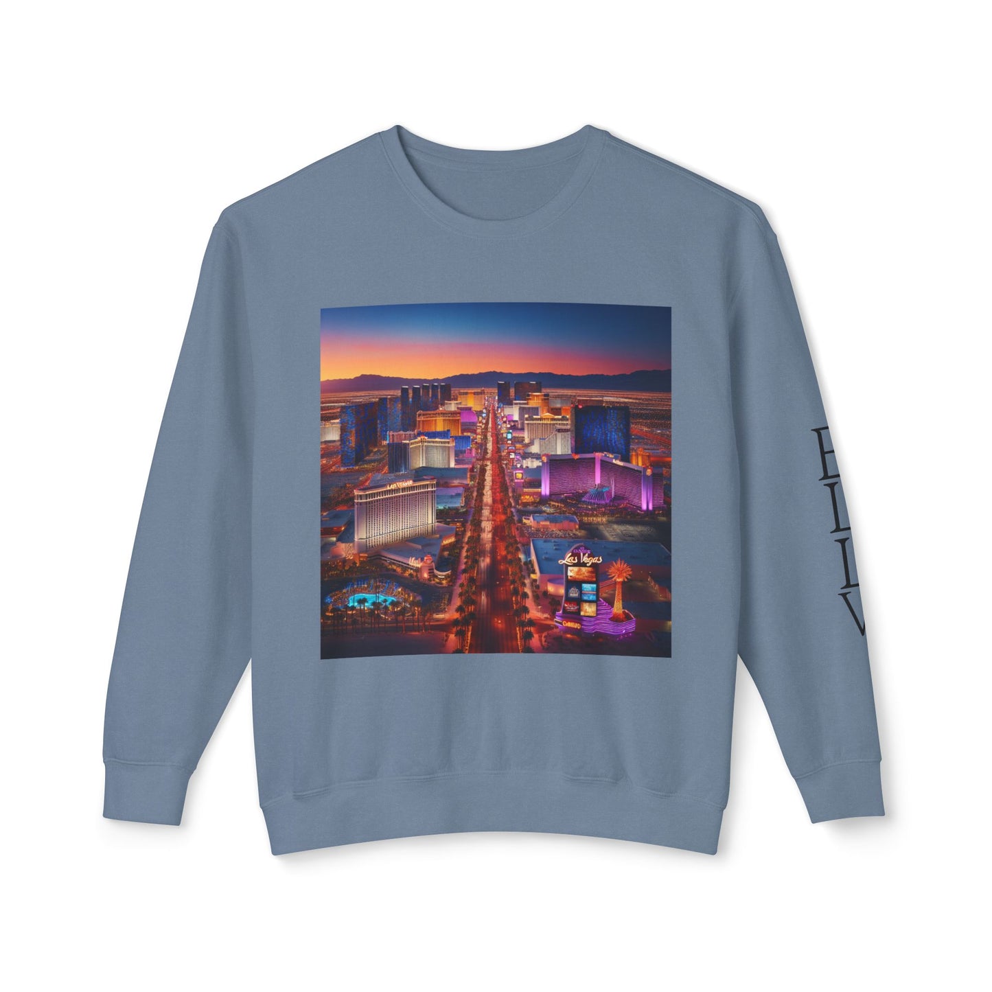 Everybody Loves Las Vegas Fun & Vibrant City Shirt ~ Uni Sex Crew Nexk Sweat Shirt