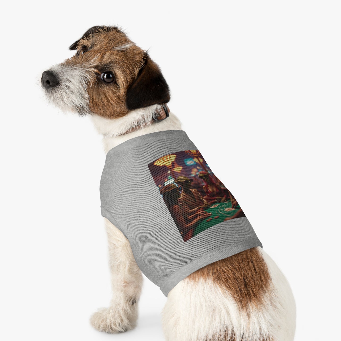 Aliens Playing Black Jack in Las Vegas Pet Tank Top - Fun & Trendy Dog Apparel