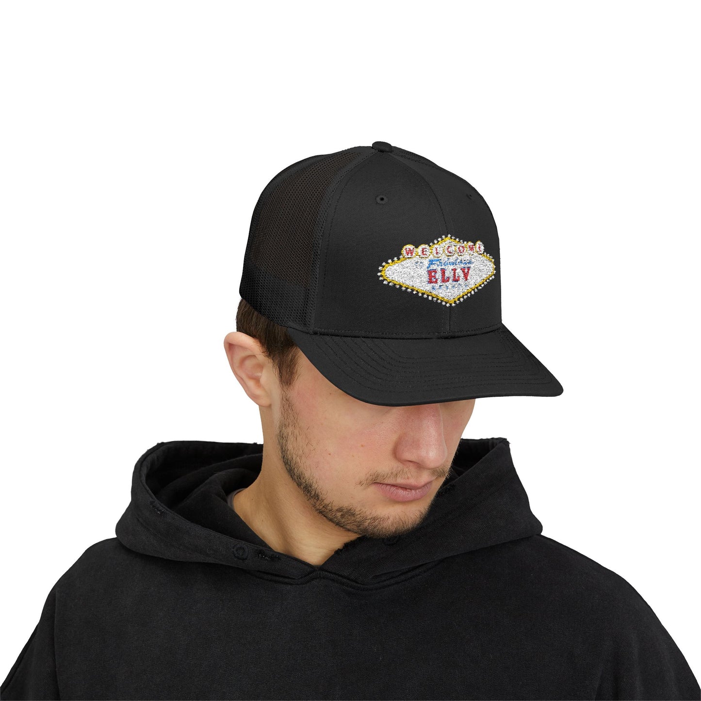 ELLV Las Vegas SIgn Embroidered Snapback Trucker Cap