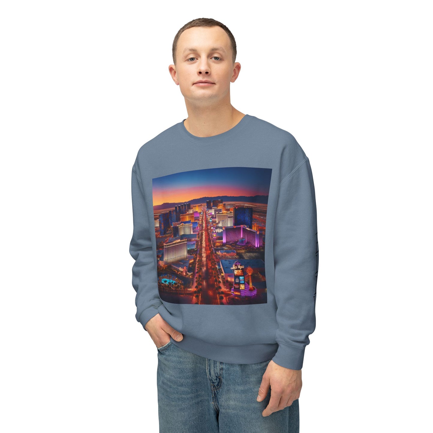 Everybody Loves Las Vegas Fun & Vibrant City Shirt ~ Uni Sex Crew Nexk Sweat Shirt