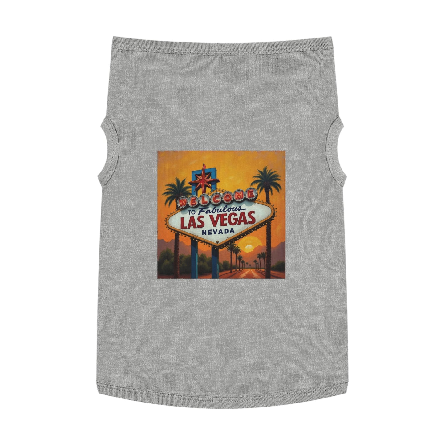 Colorful Welcome to Las Vegas Sunset Pet Tank Top - Fun & Trendy Dog Apparel