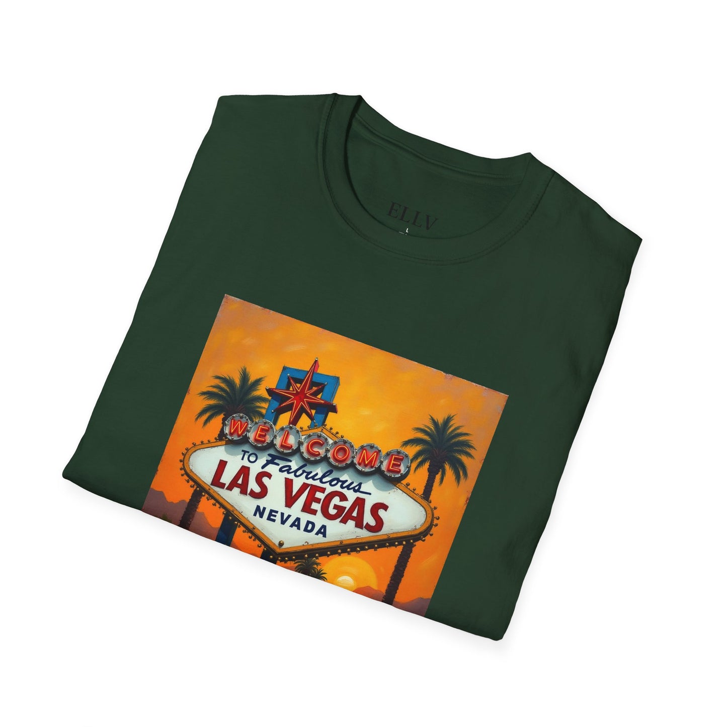 Colorful Welcome to Las Vegas Sign Sunset T