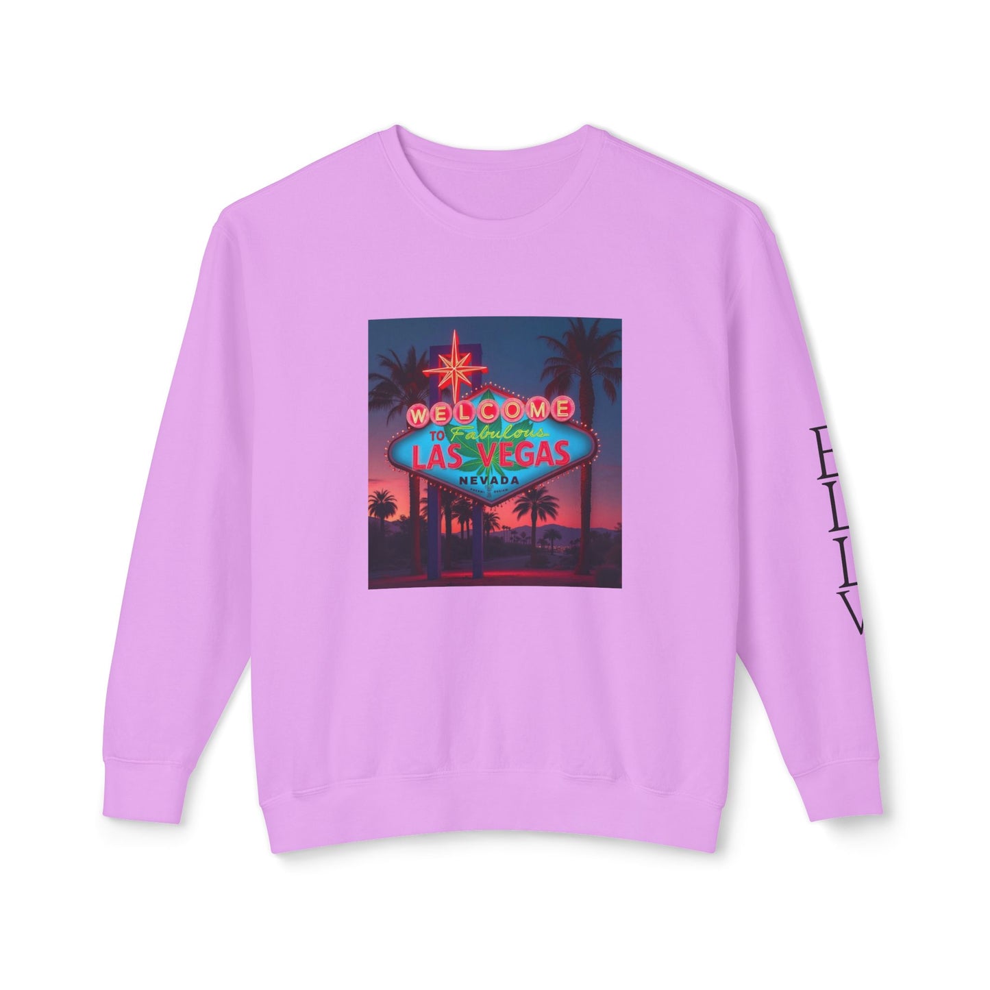 ELLV 420 Las Vegas Neon Sign ~ Uni Sex Crew Neck Sweat Shirt