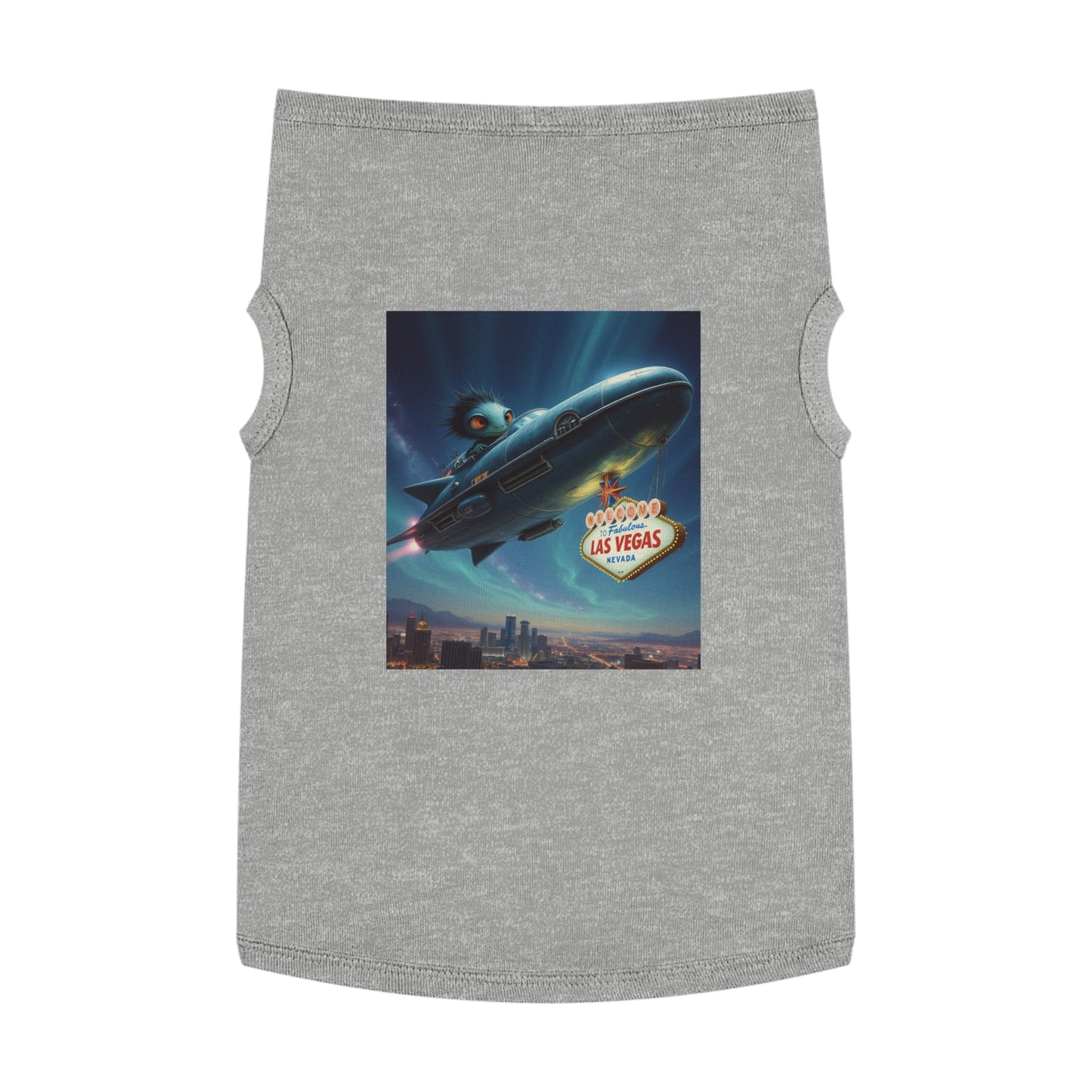 Aliens are Stealing the Welcome to Las Vegas SIgn! Pet Tank Top - Fun & Trendy Dog Apparel