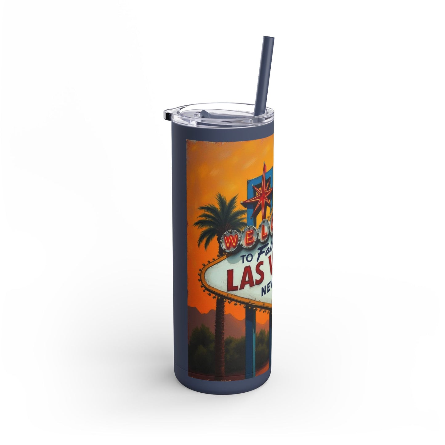 Welcome to Las Vegas Colorful Sunset 20oz Welcome Sign Travel Cup a MUST HAVE for your next Trip To Vegas!