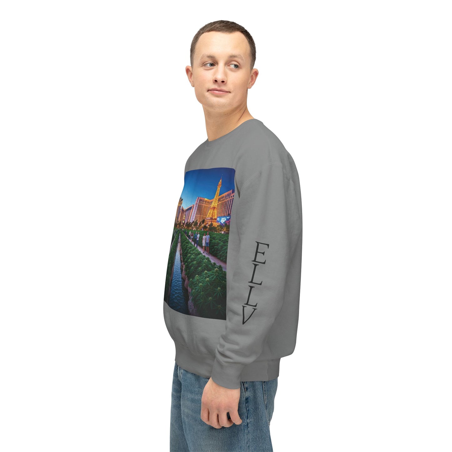 ELLV 420 takes over the Las Vegas Strip ~ Uni Sex Crew Neck Sweat Shirt