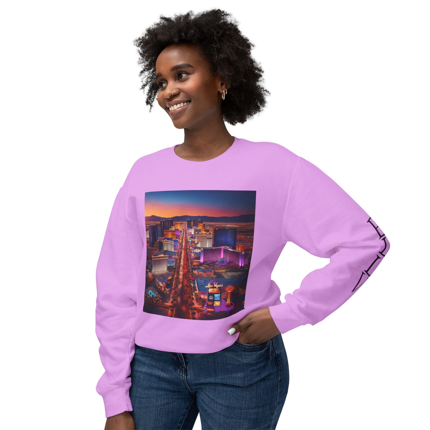 Everybody Loves Las Vegas Fun & Vibrant City Shirt ~ Uni Sex Crew Nexk Sweat Shirt