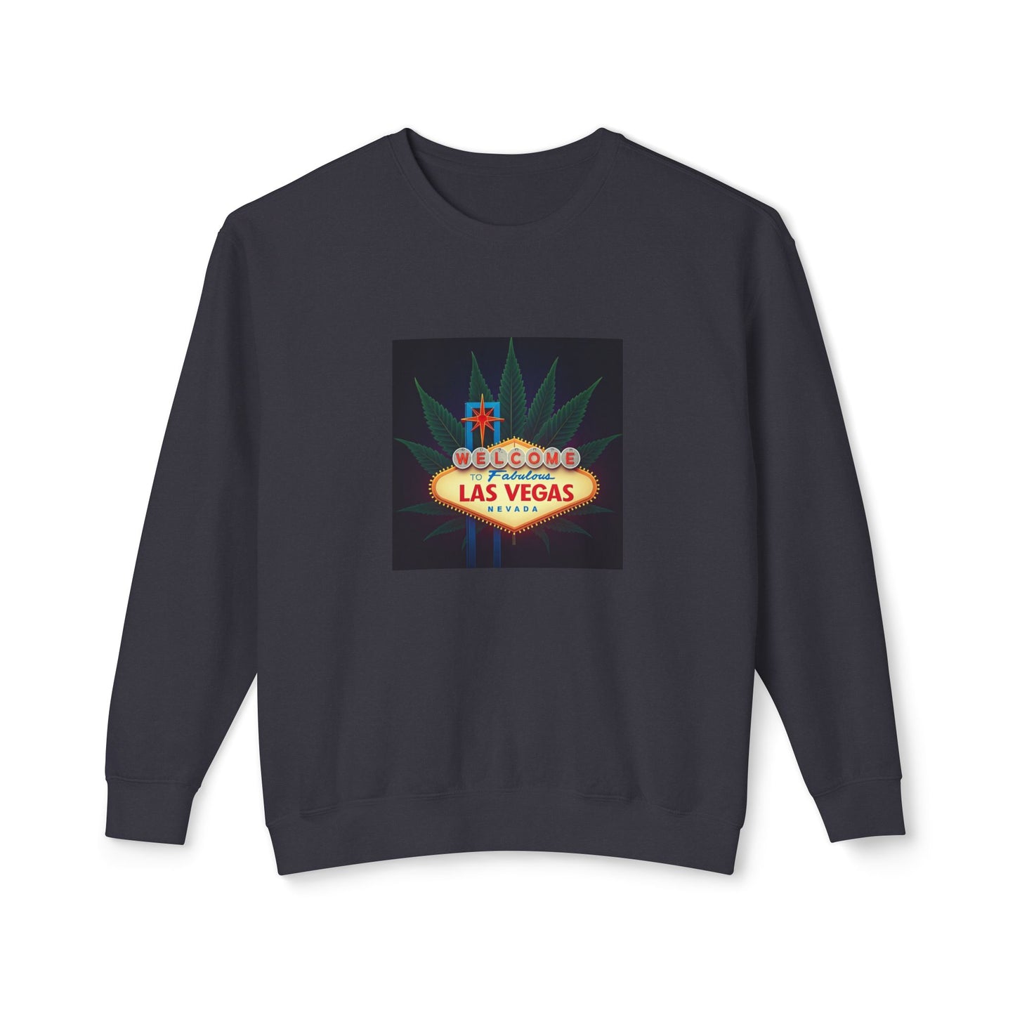 ELLV 420 Welcome to Fabulous Las Vegas Sign ~ Uni Sex Crew Neck Sweat Shirt