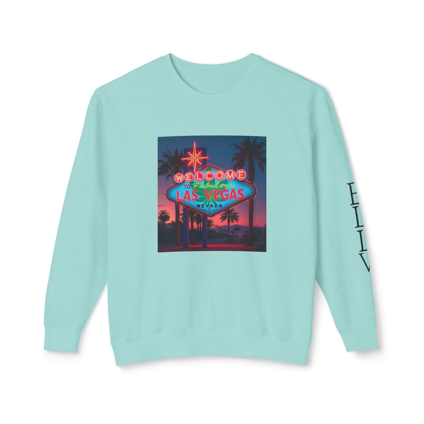 ELLV 420 Las Vegas Neon Sign ~ Uni Sex Crew Neck Sweat Shirt