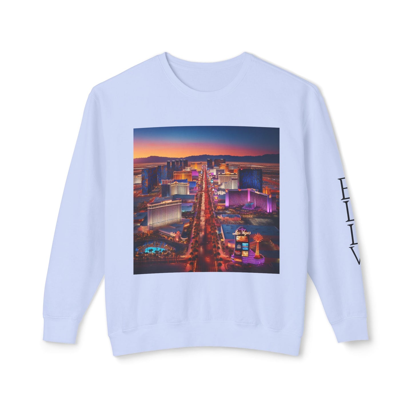 Everybody Loves Las Vegas Fun & Vibrant City Shirt ~ Uni Sex Crew Nexk Sweat Shirt