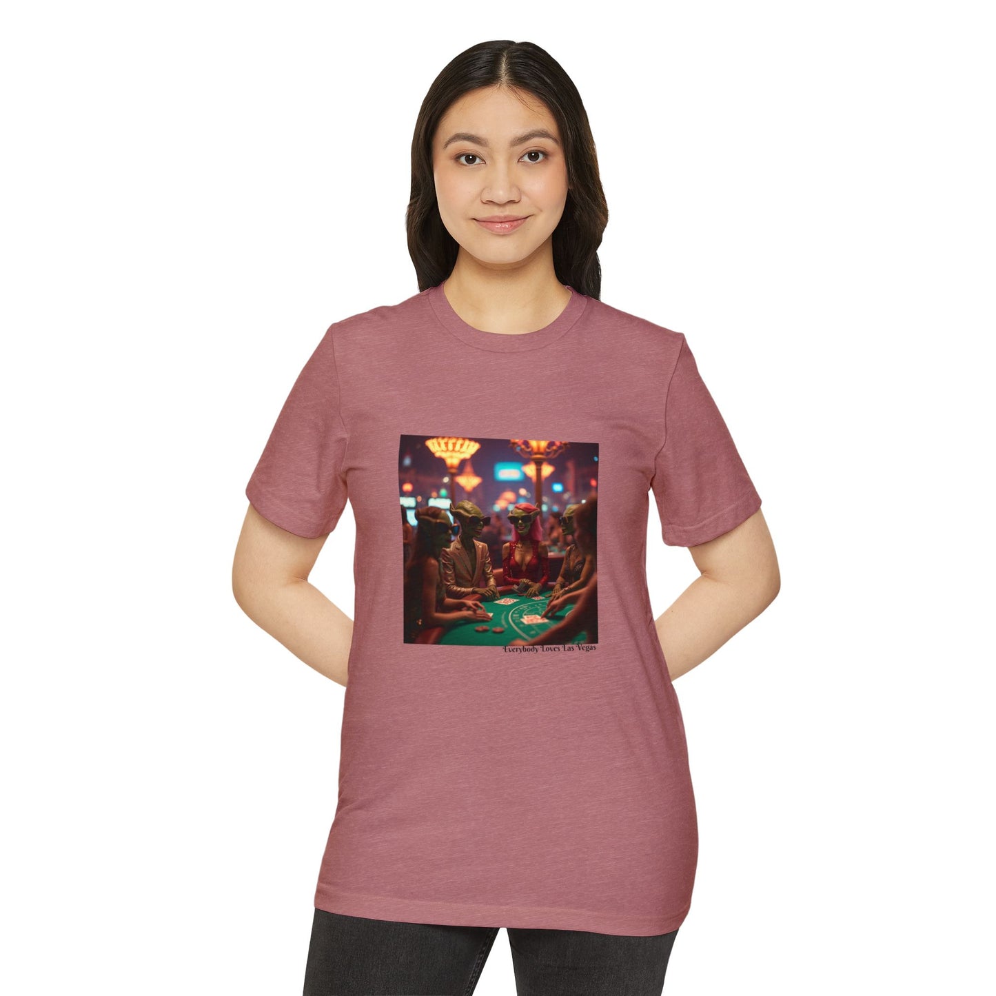 Aliens Loving Las Vegas Playing Blackjack ~ Unisex Organic T-Shirt