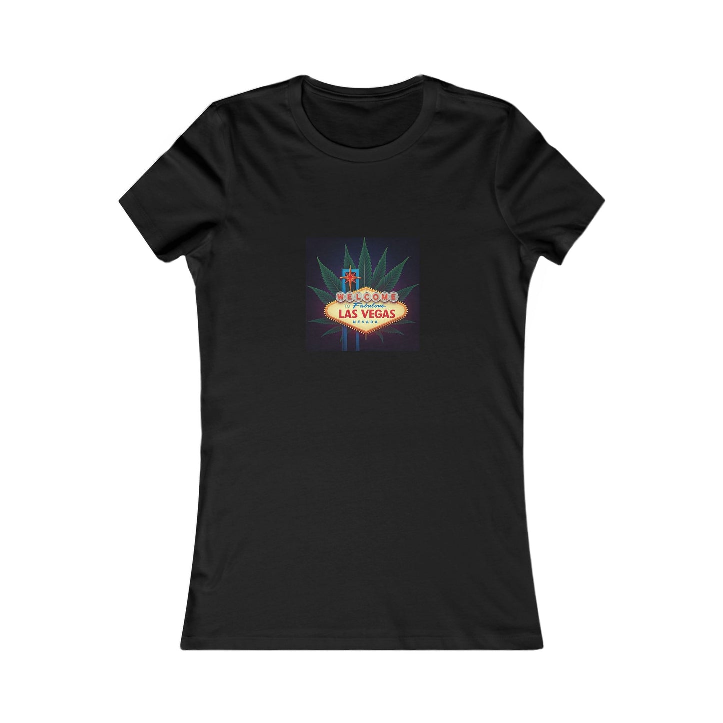 ELLV 420 Welcome to Las Vegas Sign Dark ~ Women's Favorite Tee