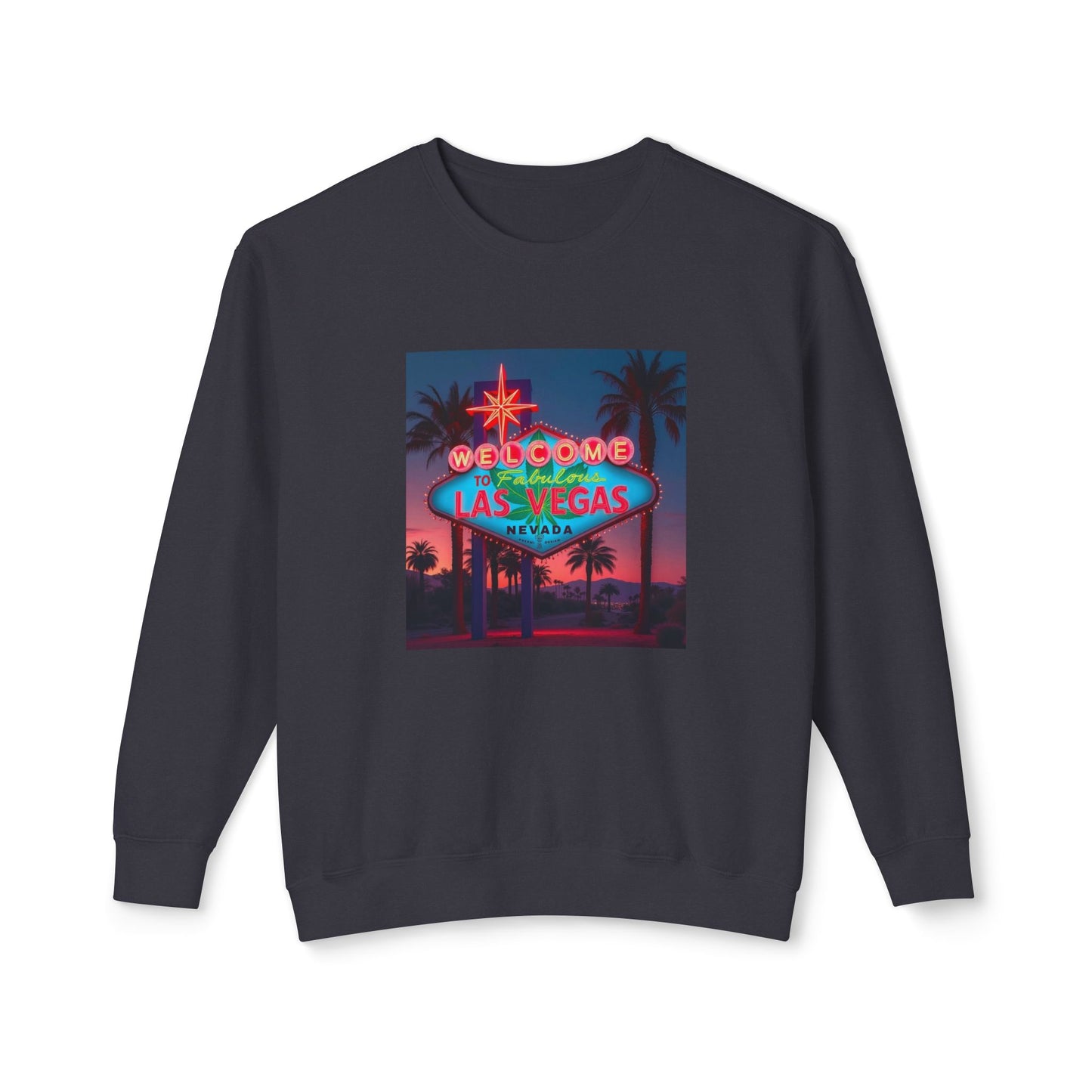 ELLV 420 Las Vegas Neon Sign ~ Uni Sex Crew Neck Sweat Shirt