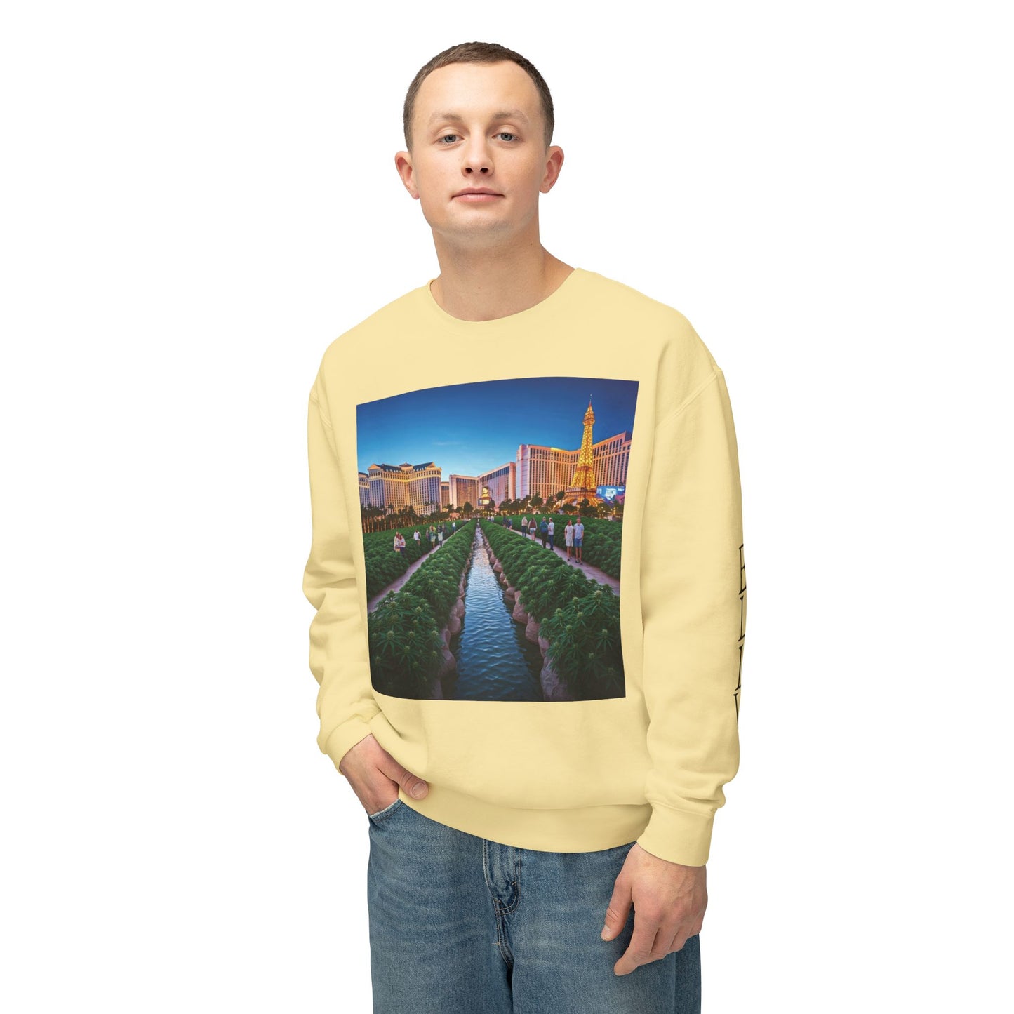 ELLV 420 takes over the Las Vegas Strip ~ Uni Sex Crew Neck Sweat Shirt