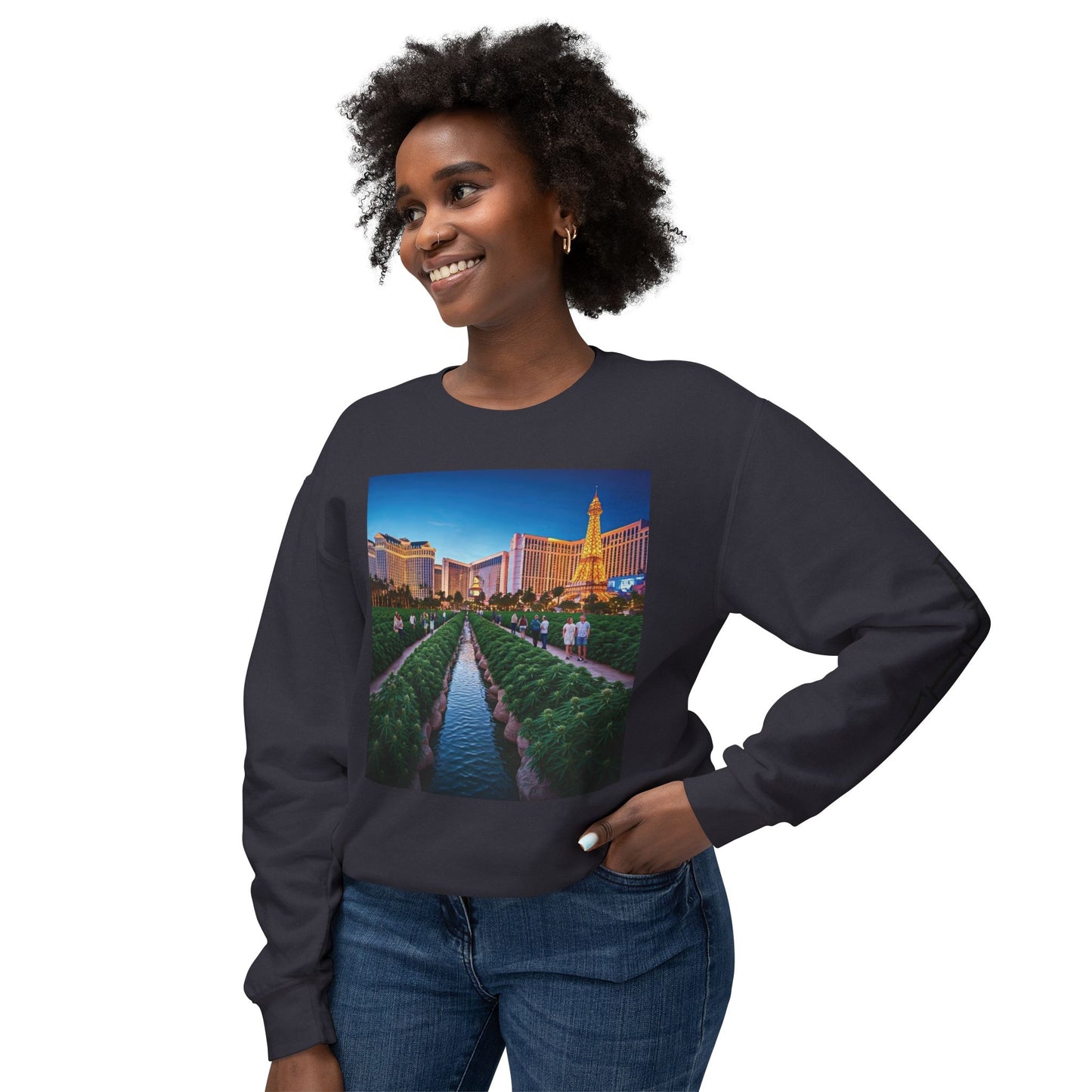 ELLV 420 takes over the Las Vegas Strip ~ Uni Sex Crew Neck Sweat Shirt