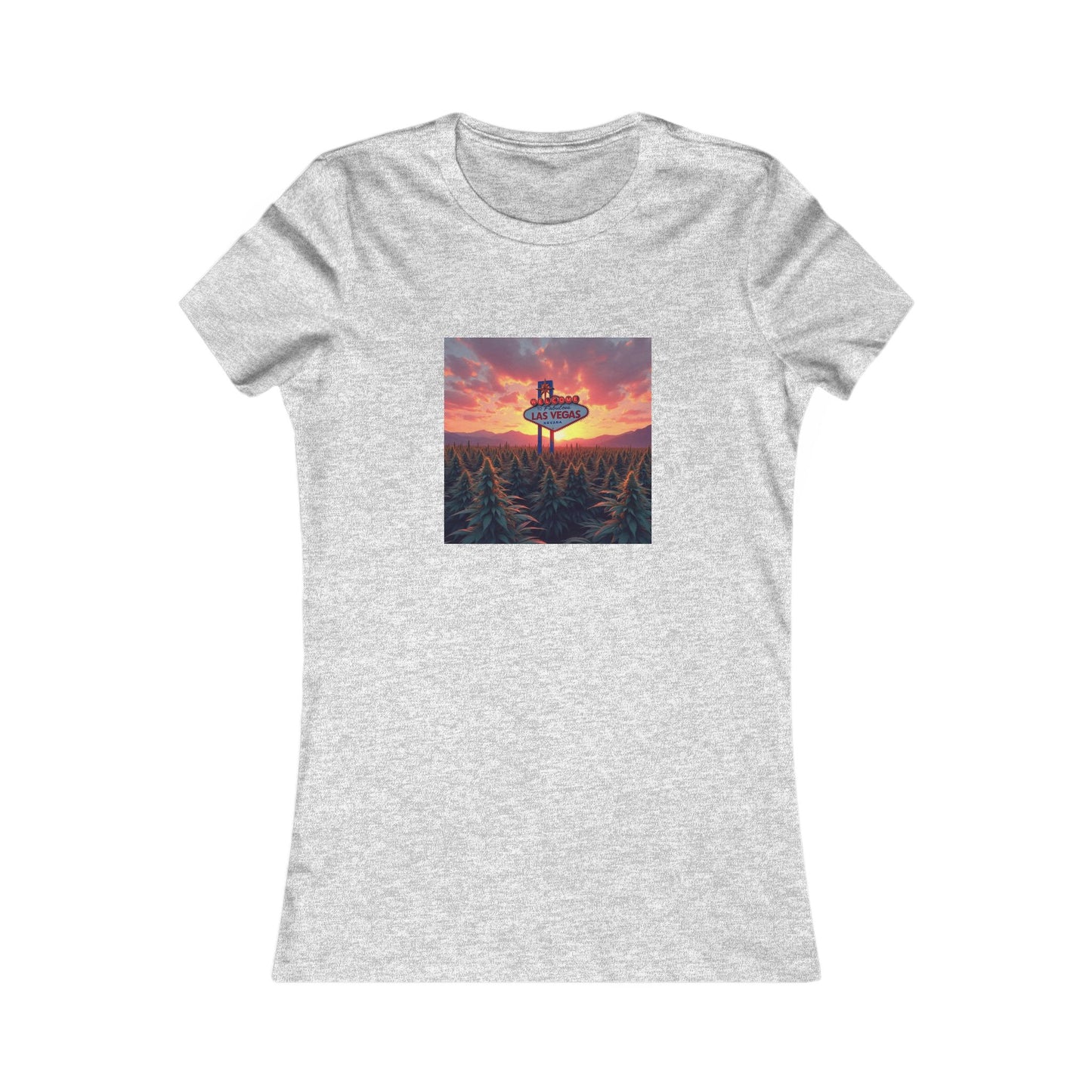 ELLV 420 sunset over the Las Vegas Strip  ~ Women's Favorite Tee