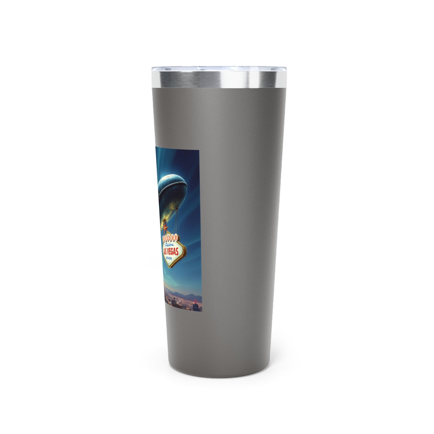 Aliens are Stealing the Welcome to Las Vegas Sign! Travel Mug a MUST HAVE for your next Trip To Vegas! 22oz Copper Insulated Travel Mug