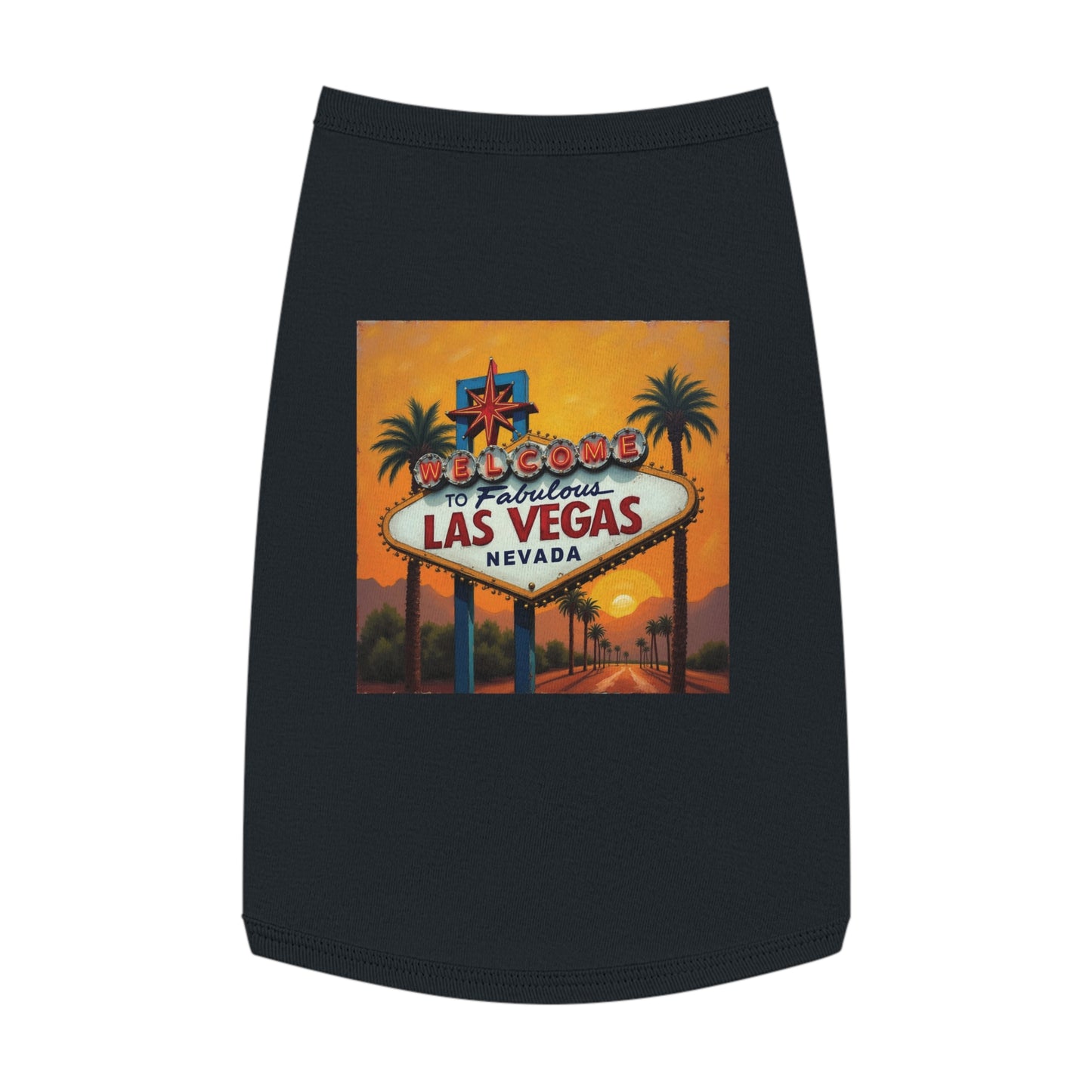 Colorful Welcome to Las Vegas Sunset Pet Tank Top - Fun & Trendy Dog Apparel