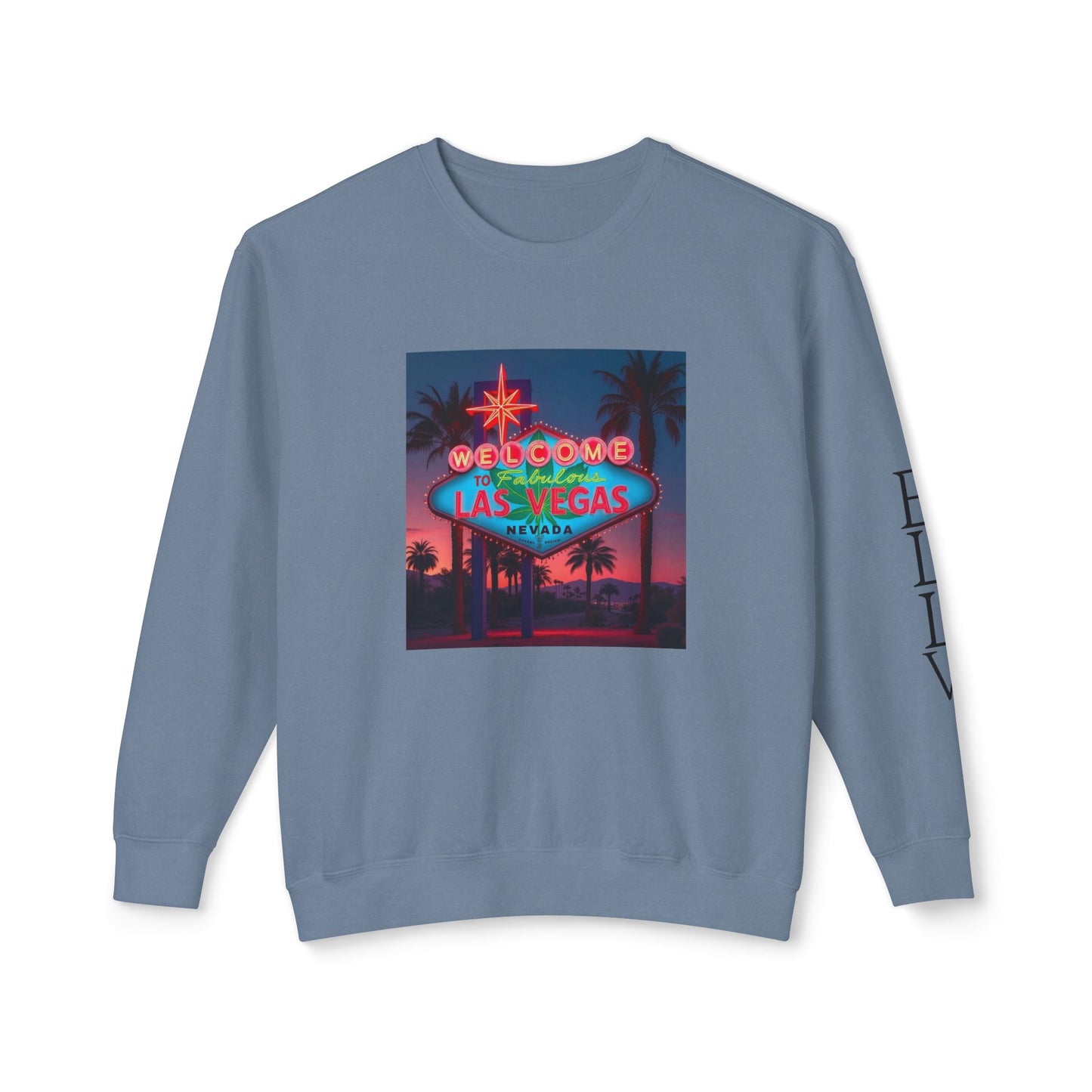 ELLV 420 Las Vegas Neon Sign ~ Uni Sex Crew Neck Sweat Shirt