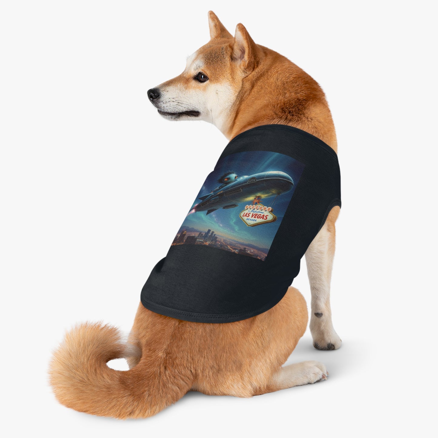 Aliens are Stealing the Welcome to Las Vegas SIgn! Pet Tank Top - Fun & Trendy Dog Apparel