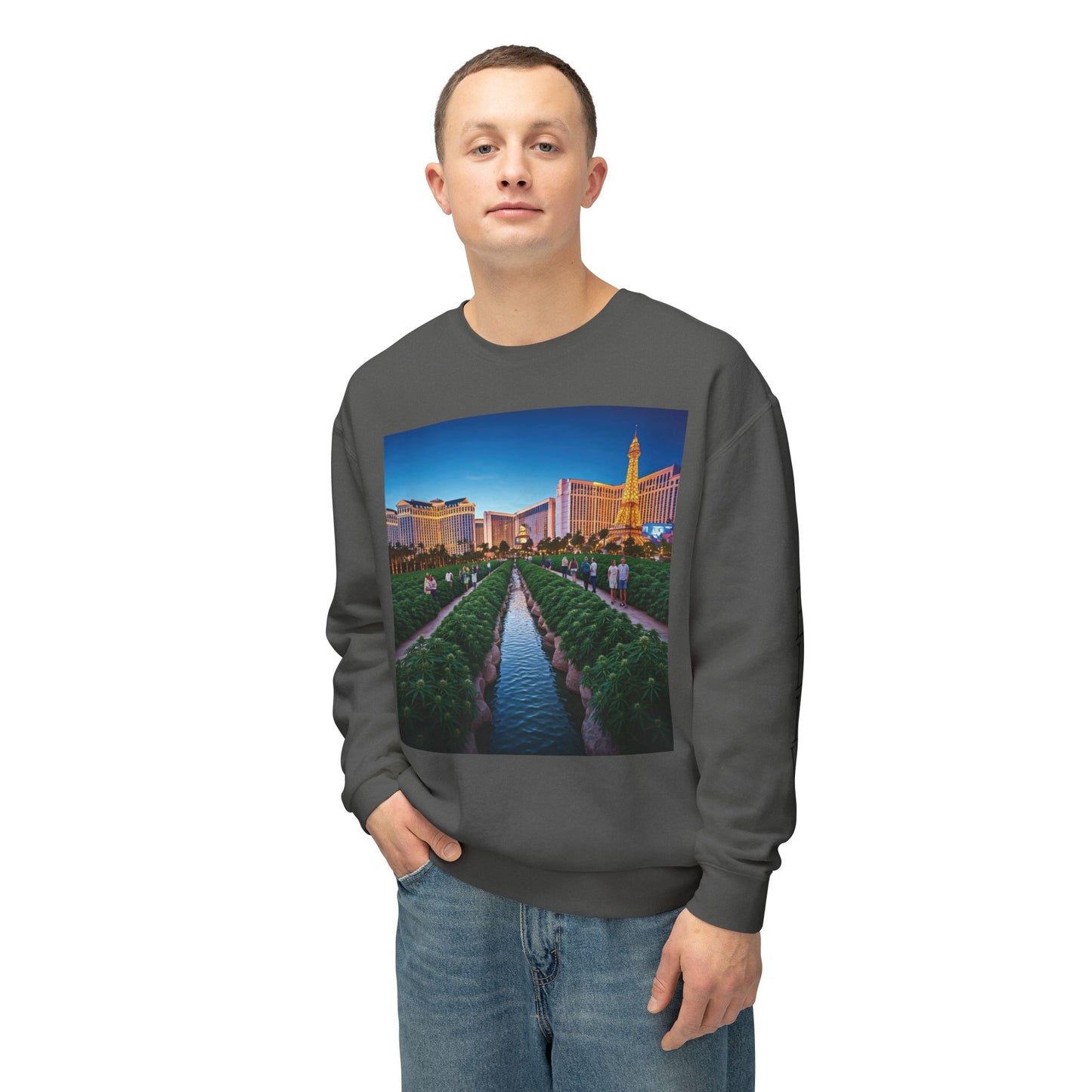 ELLV 420 takes over the Las Vegas Strip ~ Uni Sex Crew Neck Sweat Shirt