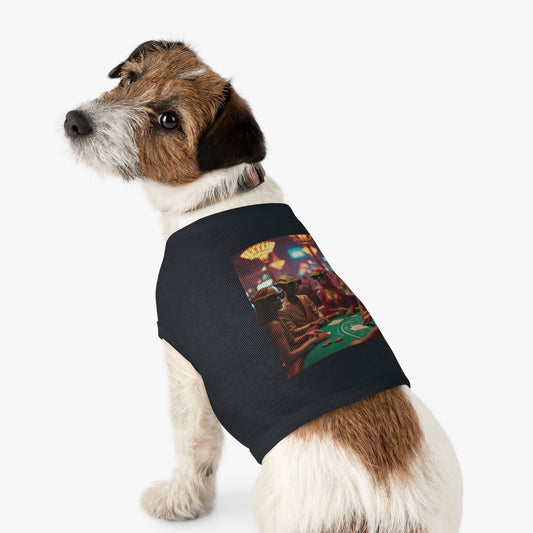 Aliens Playing Black Jack in Las Vegas Pet Tank Top - Fun & Trendy Dog Apparel