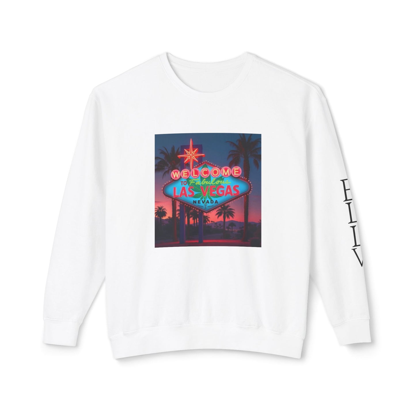 ELLV 420 Las Vegas Neon Sign ~ Uni Sex Crew Neck Sweat Shirt