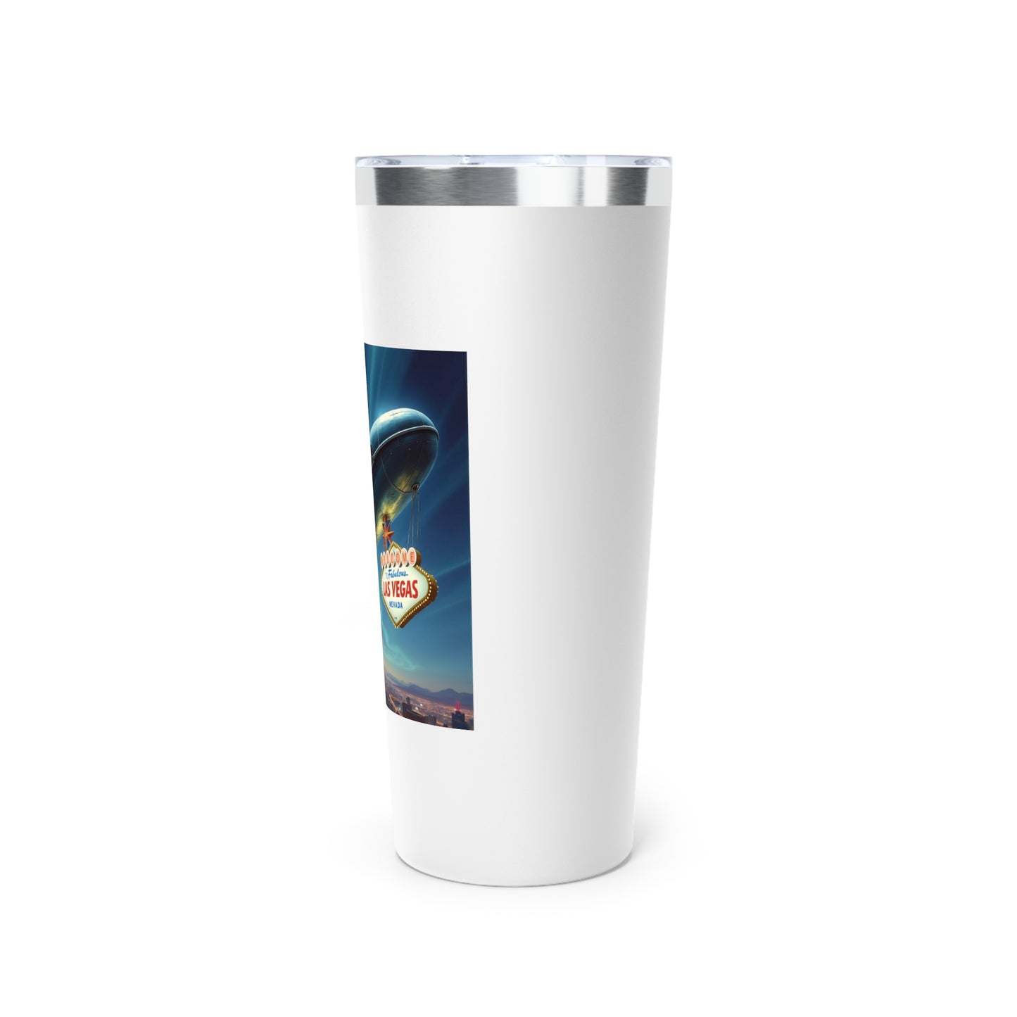 Aliens are Stealing the Welcome to Las Vegas Sign! Travel Mug a MUST HAVE for your next Trip To Vegas! 22oz Copper Insulated Travel Mug