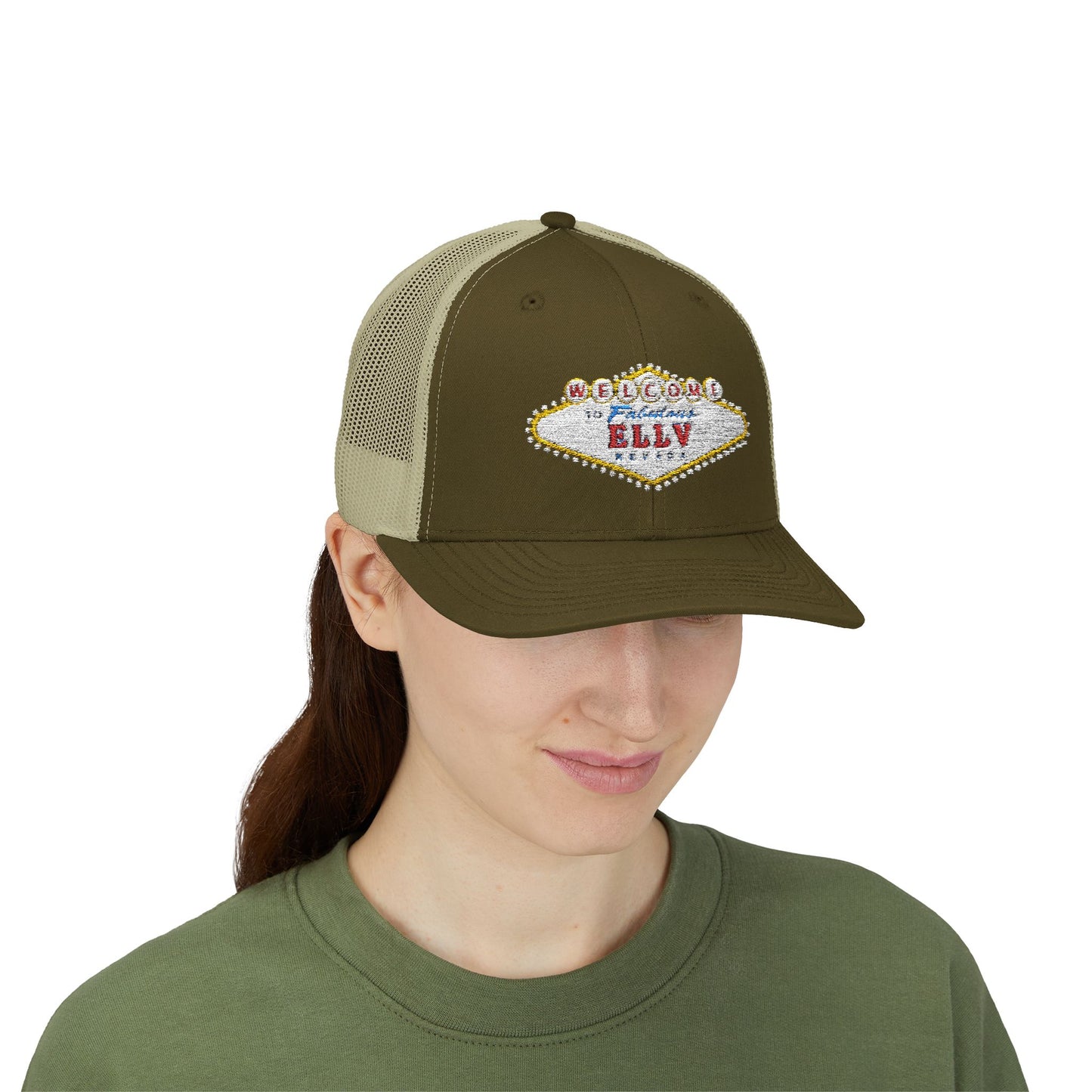 ELLV Las Vegas SIgn Embroidered Snapback Trucker Cap