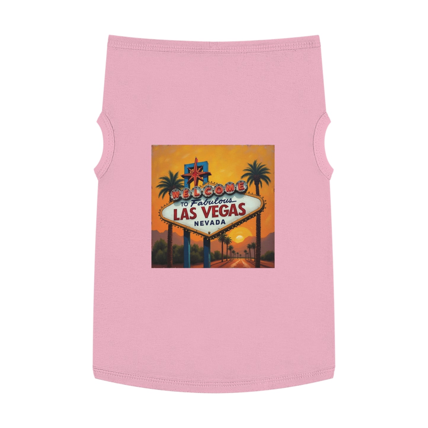 Colorful Welcome to Las Vegas Sunset Pet Tank Top - Fun & Trendy Dog Apparel