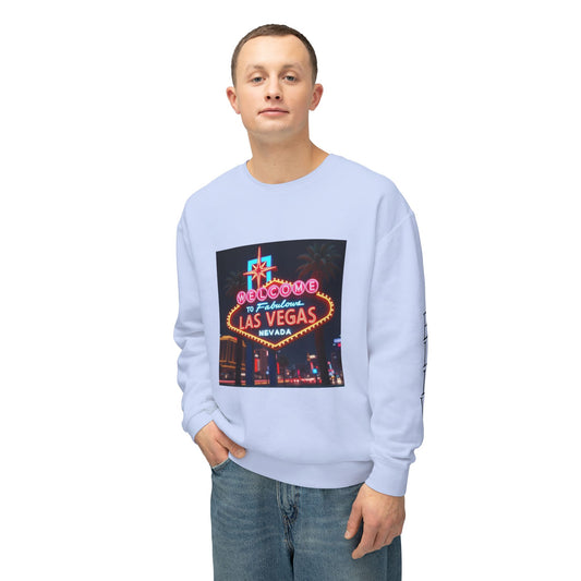 Fabulous Las Vegas Sign in Neon ~Uni Sex Crew Neck Sweat Shirt