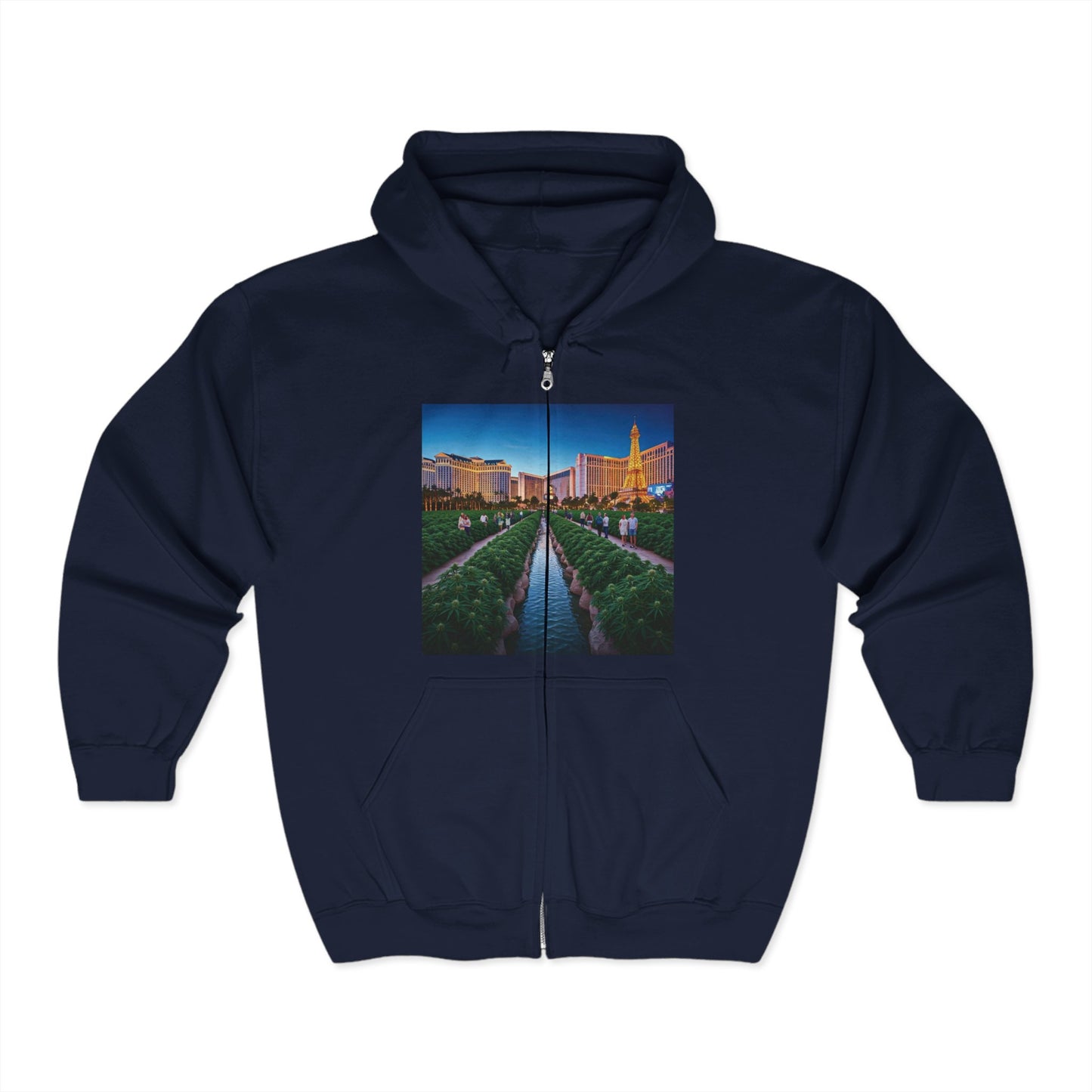 When Aliens Take Over the Las Vegas Strip to Farm ~ Zip Hoodie Sweatshirt