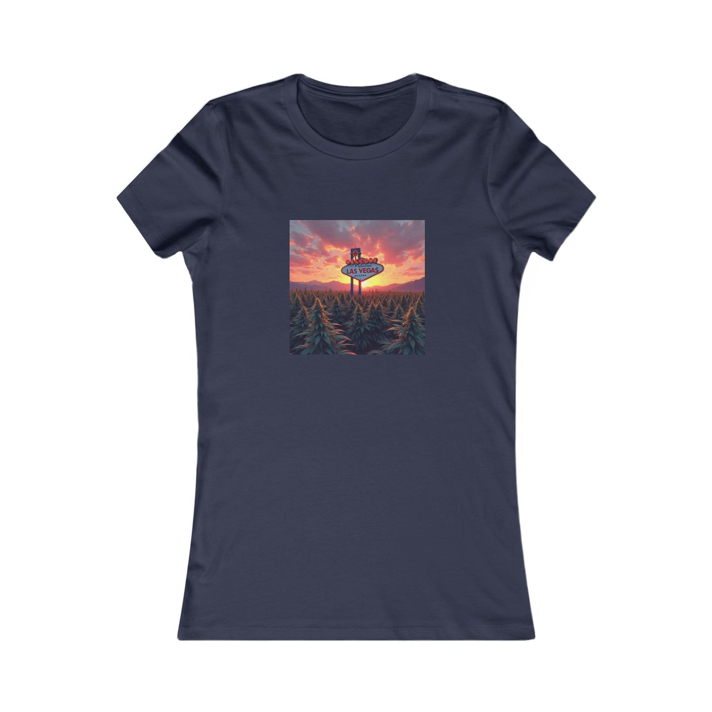 ELLV 420 sunset over the Las Vegas Strip  ~ Women's Favorite Tee