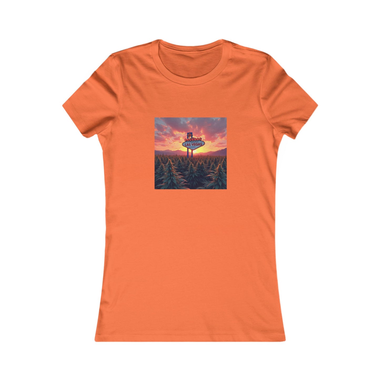 ELLV 420 sunset over the Las Vegas Strip  ~ Women's Favorite Tee