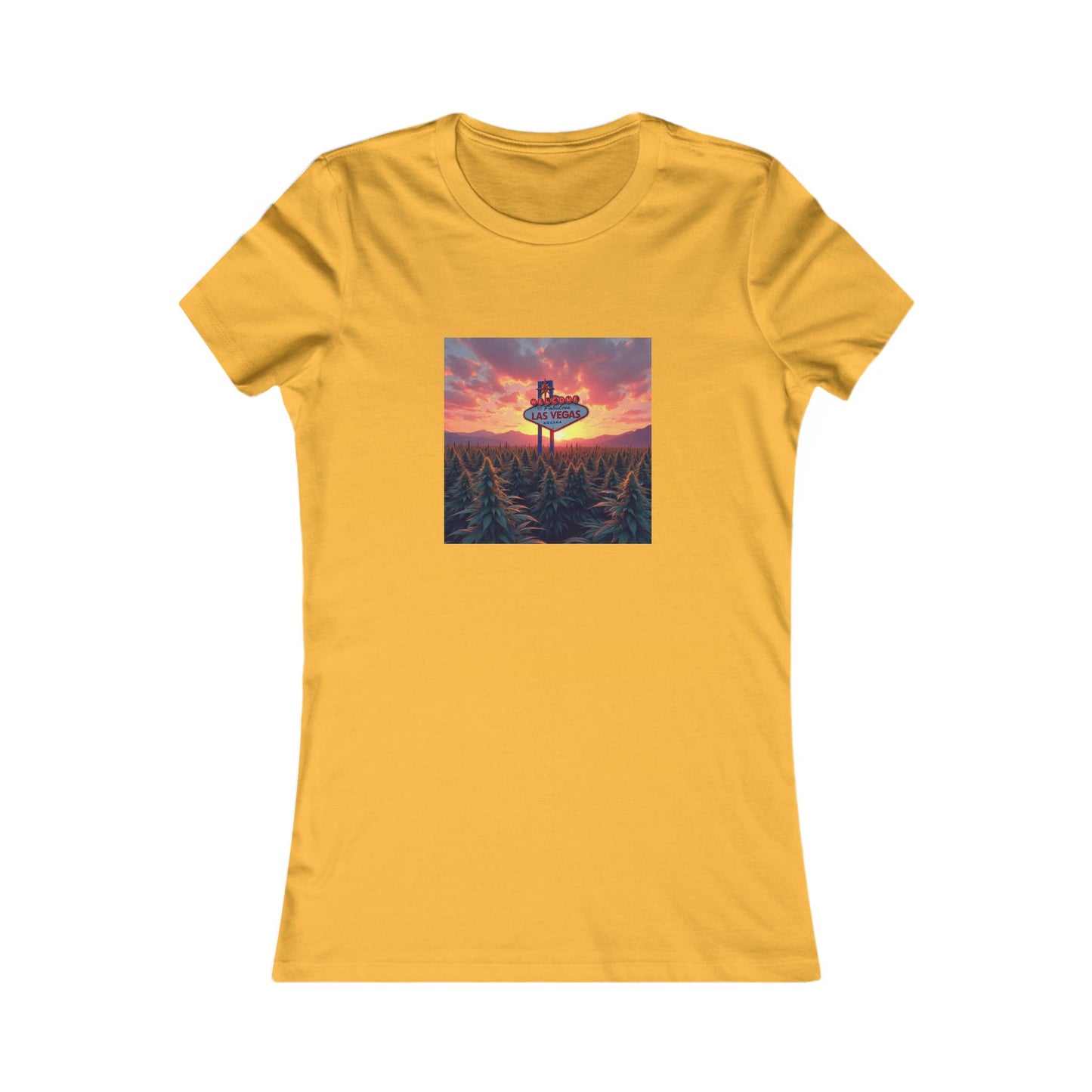 ELLV 420 sunset over the Las Vegas Strip  ~ Women's Favorite Tee