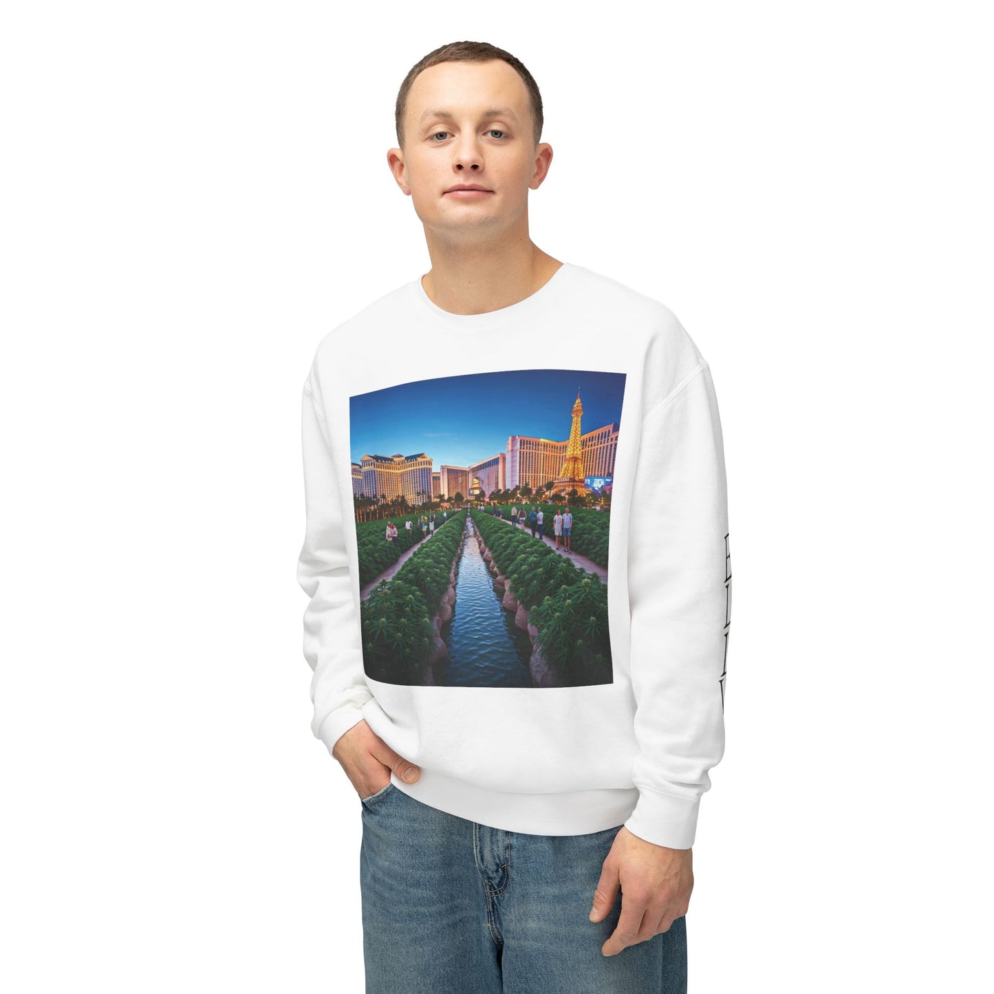 ELLV 420 takes over the Las Vegas Strip ~ Uni Sex Crew Neck Sweat Shirt