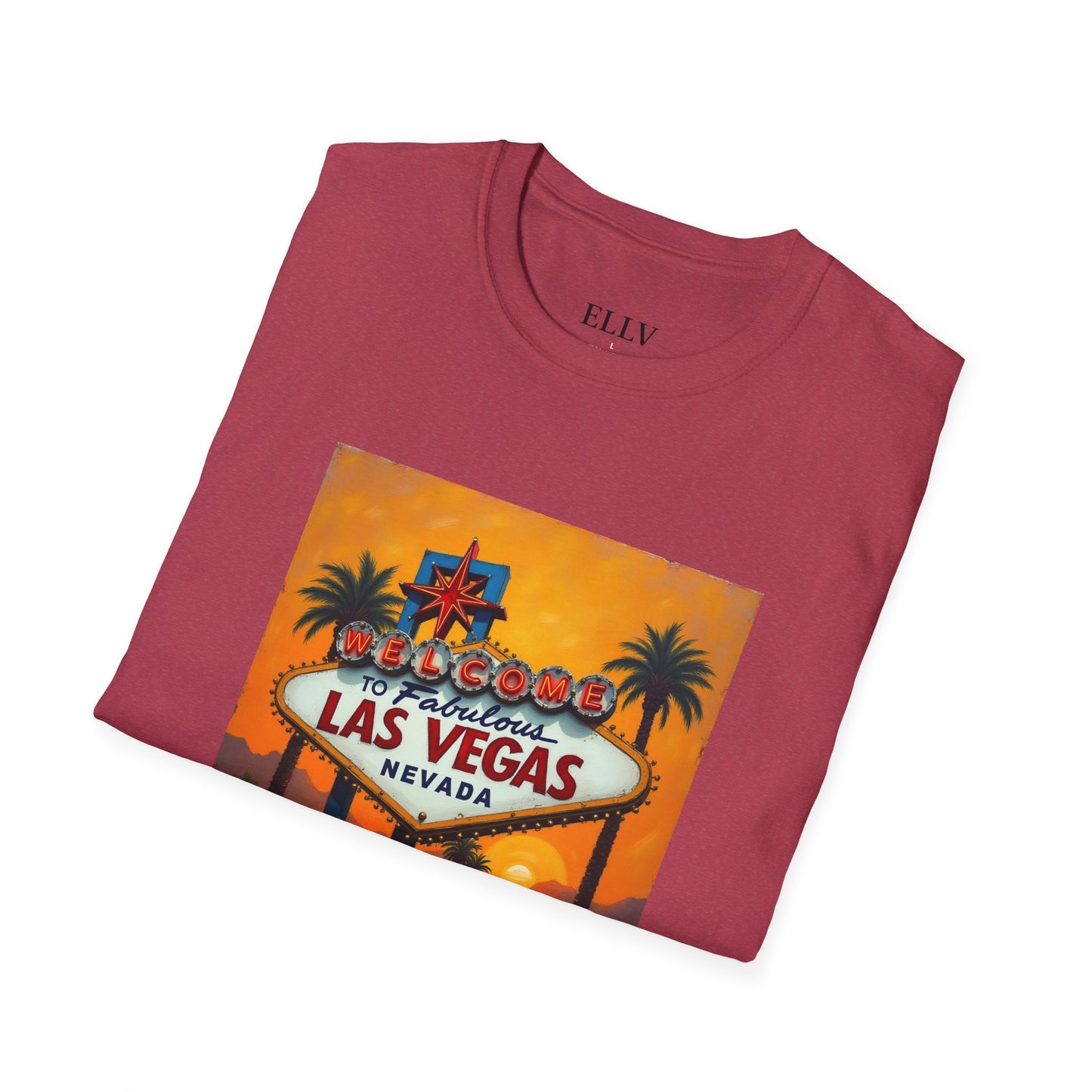 Colorful Welcome to Las Vegas Sign Sunset T